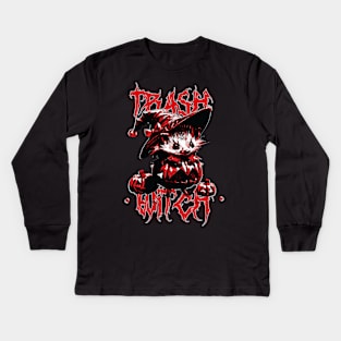 Trash Witch Possum Design Kids Long Sleeve T-Shirt